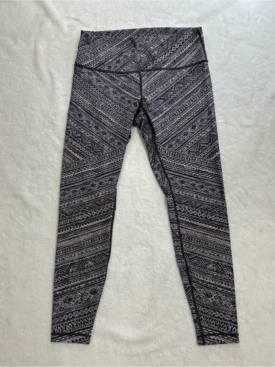 lululemon athletica Pants - Lululemon Wunder Under High-Rise Tight 28" Tribal Pace White Black Size 12